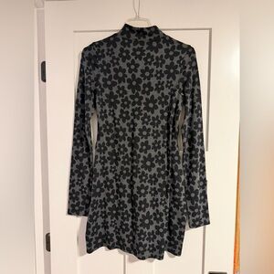 American Eagle Outfitters Black and Gray Floral Dress